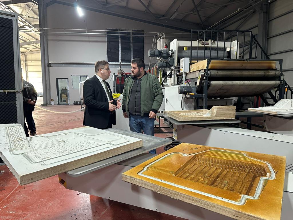 Kaymakamımız Erbaa Organize Sanayi Bölgesinde yeni faaliyete geçen fabrikaları ziyarette bulundu